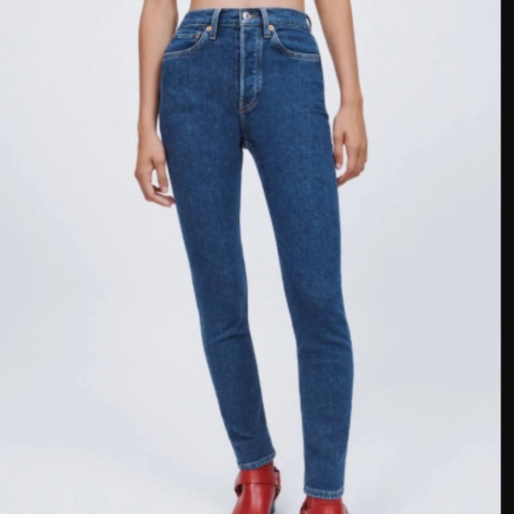 RE/DONE Originals 90s High Rise Ankle Crop in Western Rinse Size 25